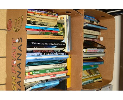 TWO BOXES OF BOOKS, to include Railway, automobile etc
