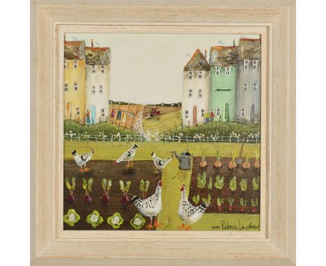 REBECCA LARDNER (BRITISH 1971) 'HEN PARTY' a limited edition print 33/195, signed bottom right, with certificate, framed, app