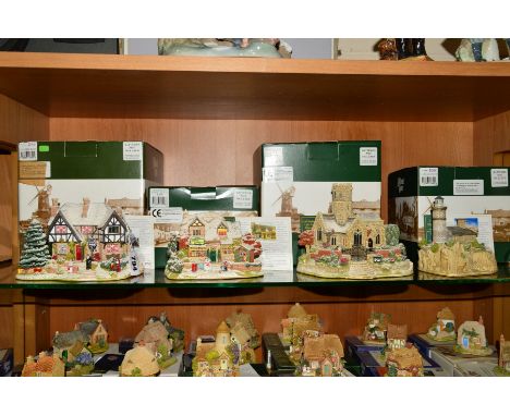 FOUR BOXED LILLIPUT LANE ILLUMINATED COTTAGE SCULPTURES, 'We Three Kings' L2650, 'Christmas Lights At Sweet Delights' L2556, 