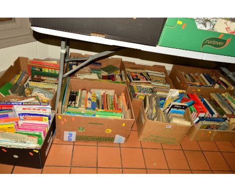 EIGHT BOXES BOOKS AND MAPS ETC, to include Ordnance Survey maps etc