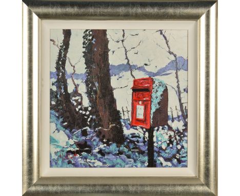 TIMMY MALLETT (BRITISH CONTEMPORARY), 'SNOWY POST BOX', an artist proof print 19/20, signed verso, no certificate, framed, ap