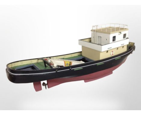A scale model remote control boat, length 111cm.