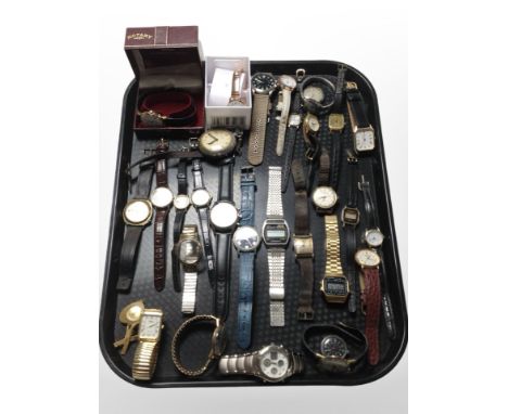 A collection of lady's and gent's wristwatches, including Sekonda, Timex, Rotary, etc.