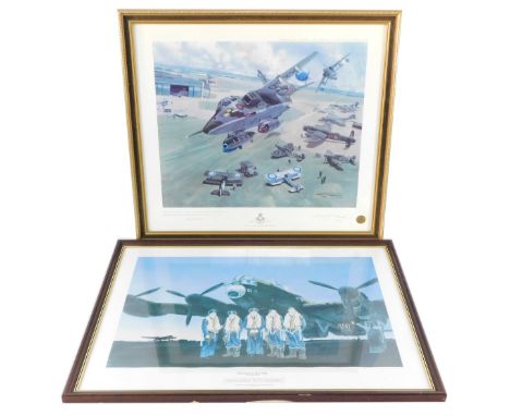 Two prints, comprising Dam Busters May 1993, After Peter Reed, 38cm x 59cm, framed and glazed, together with a aviation print