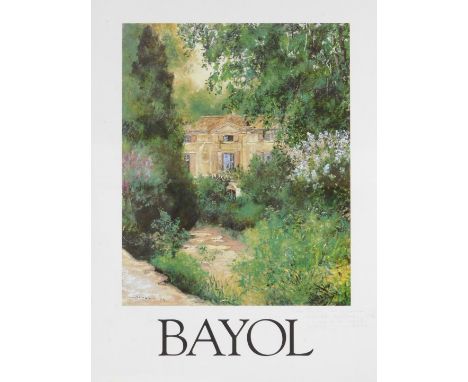 After Joseph Bayol (French, b.1931). A Chateau "Bayol" print, signed and dedicated in pencil, dated 26/5/78, 60cm x 44.5cm. 