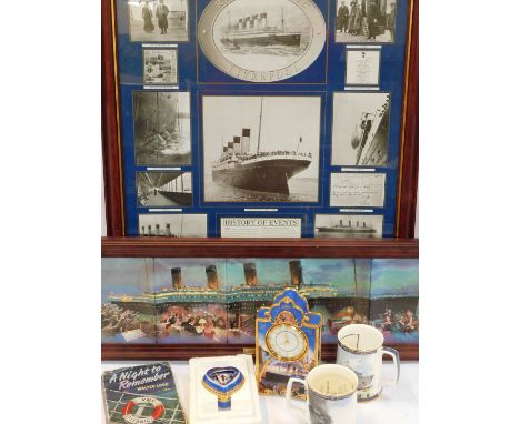 Titanic memorabilia, a Bradford Exchange Titanic A Moment in Time, limited edition presentation clock, No 915, a set of Bradf