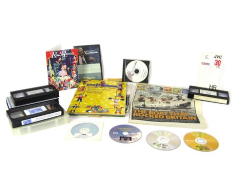 A collection of memorabilia and recordings relating to Tom Edwards, comprising a scrap book, An Audience with Tom Edwards DVD