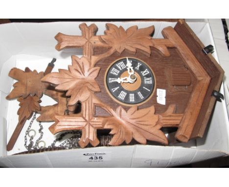 20th Century probably Bavarian carved cuckoo clock. (B.P. 24% incl. VAT)