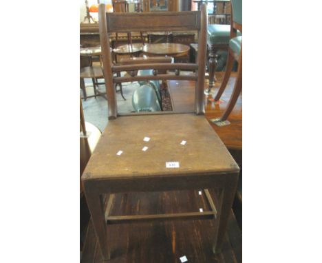 19th century oak farm house bobbin back kitchen chair. (B.P. 24% incl. VAT)