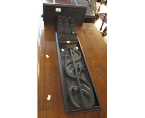 Carved oak architectural pilaster. (B.P. 24% incl. VAT)