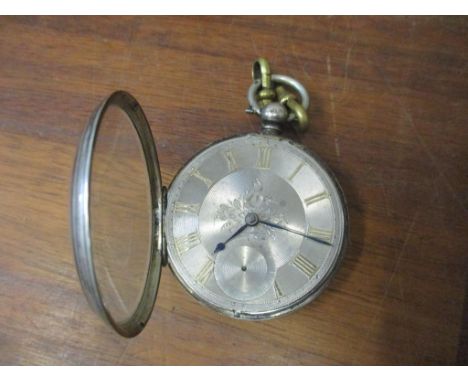 A Victorian silver cased key-wound pocket watch, the fusee movement marked R Edgar, Whitehaven, number 26426, the machine tur