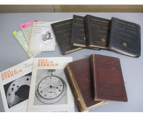 A quantity of clock and watch catalogues and reference books to include Official Catalogues of Genuine Swiss Watch repair par