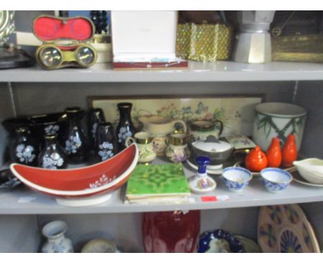 A quantity of mainly 1930/50's ceramics to include Wade, Carltonware ,Poole, Elizabeth Radford, Honiton, Devonware and French