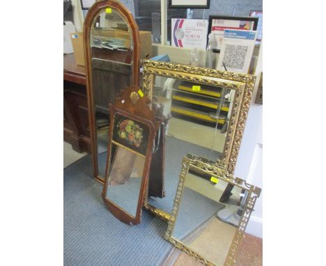 Four mirrors to include a 1930s copy of a Chippendale mirror Location: RWB 