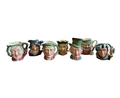 Royal Doulton, Beswick &amp; Kingston Pottery selection of various Character Jugs to include; Royal Doulton The Falconer, Roy