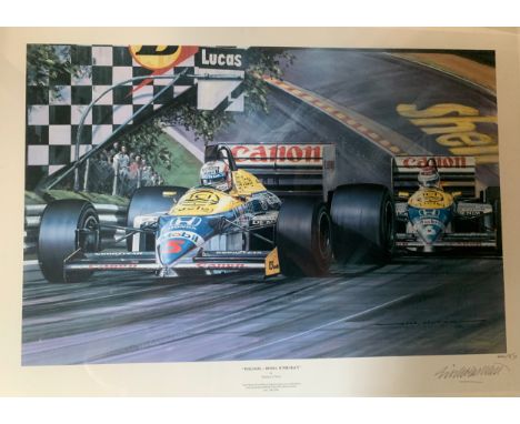 Nicholas Watts (British, b. 1947), ‘Williams - Honda Supremacy’ limited edition print by Nicholas Watts, ‘Nigel Mansel and Ne