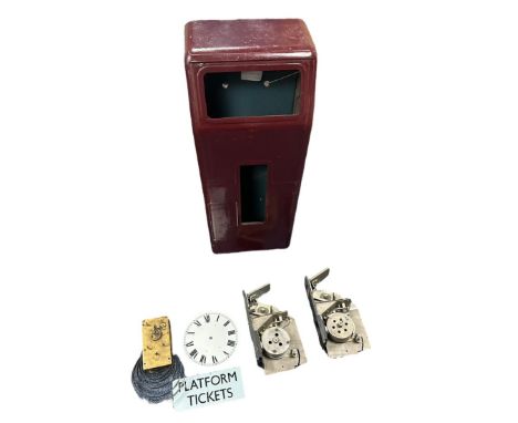 Platform ticket machine case and internal fittings (removed from case), generally good, made by ASSOCIATED AUTOMATION LTD (ma