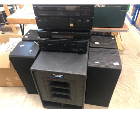 Musical equipment - Marantz Hi-Fi separates to include amplifier, tuner, cassette deck and CD players, along with 4 x Kef Car