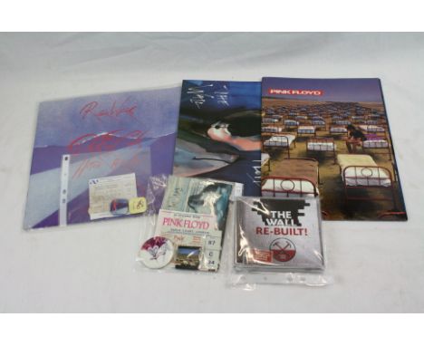 Music Memorabilia - Pink Floyd and Roger Waters collectables to include PF 1987/88 World Tour brochure, The Wall brochure bot