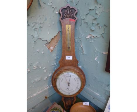 Oak cased barometer 