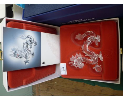 Fantastic Animal Series glass model of a Dragon with certificate of authenticity in original presentation box