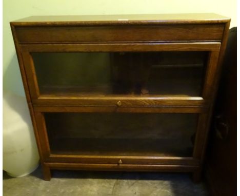 A two tier Globe Wernicke-style bookcase (87cm wide).
