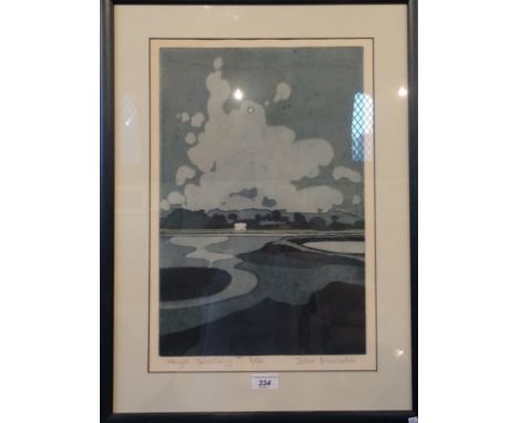 John Brunsdon (British, 1933-2014), 'Hayle Sanctury', a coloured print no. 8/50, signed and titled in pencil to the lower mar