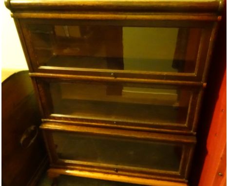 A two Tier Globe Wernicke-style bookcase (88cm wide). 