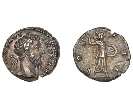 Marcus Aurelius, Denarius, 170, rev. Minerva advancing right, 3.38g (RIC 211; RSC 123; RCV 4885). A few light surface marks, 