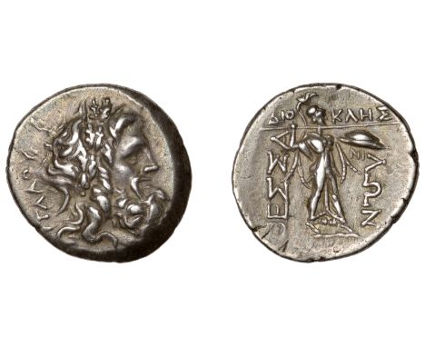 THESSALY, Thessalian League, Stater or Didrachm, mid-1st century BC, struck by the magistrates Italos and Diokles, wreathed h