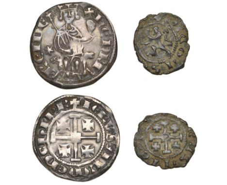 Cyprus, Henry II (1285-1324), Gros, obv. star in left field, 4.45g/12h (M 676ff); James II (1460-73), Sixain, 1.57g/12h (M 80