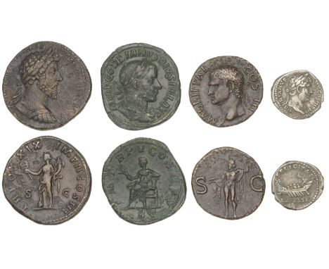 Agrippa, As, posthumously struck under Caligula, 37-41, rev. Neptune standing left, 9.50g (RIC 58; BMC Tiberius 161; RCV 1812
