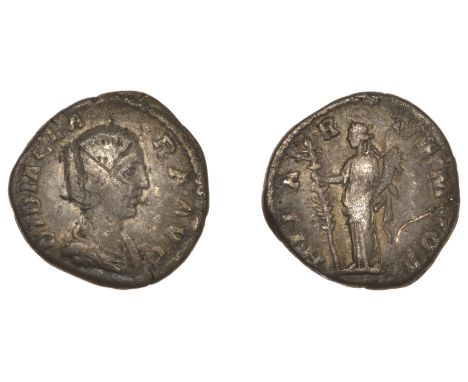 Didia Clara, Denarius, 193, didia clara avg, draped bust right, rev. hilar tempor, Hilaritas standing left, holding palm and 