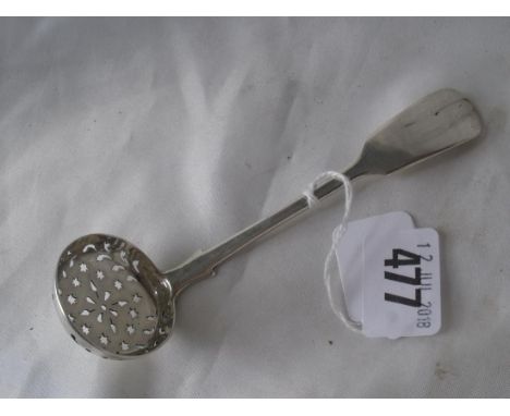 Victorian fiddle pattern sifter ladle London 1851 by TH 28g         