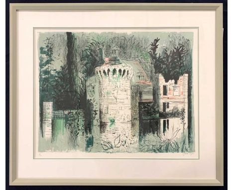 John Piper (British,1903-1992), Scotney Castle, Kent, limited edition lithograph, signed and numbered 86/120, framed and glaz