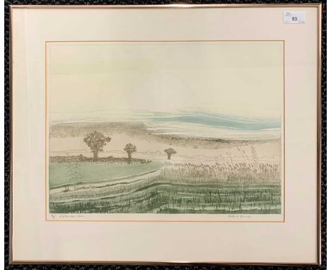 Robert Barnes (British, b.1944), "September Sun", limited edition etching with aquatint, signed and numbered 59/75 in pencil,
