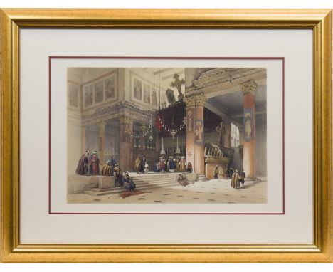 DAVID ROBERTS RA (SCOTTISH 1796-1864),CHANCEL OF THE CHURCH OF ST. HELENAcolour lithograph, printed signature, published by F