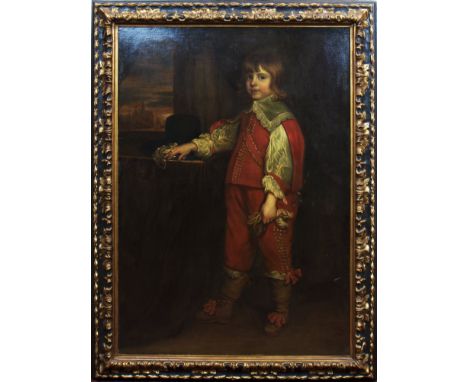 BRITISH SCHOOL 19TH CENTURY, PORTRAIT OF A BOY oil on canvas 120cm x 87cm Framed