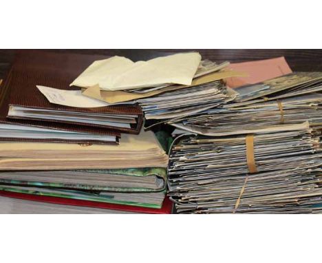 COLLECTION OF VINTAGE POSTCARDS
catalogued inside albums, folders and in jotters, some loose, mostly Early 20th century examp