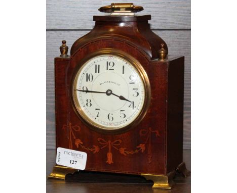WALKER AND HALL INLAINDMAOGANY MANTEL CLOCK
23cm high