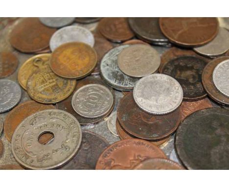 SELECTION OF 19TH AND EARLY 20TH CENTURY WORLD COINS
inside a vintage tin