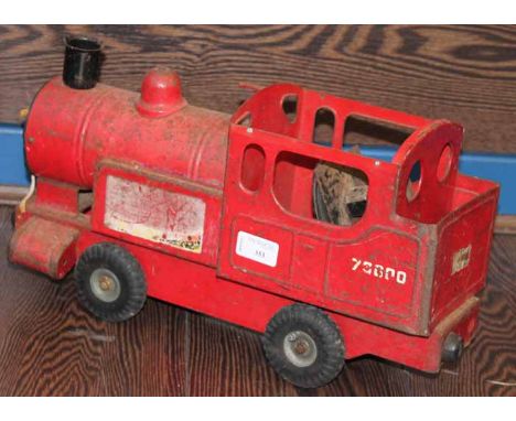 VINTAGE TIN TOY TRUCK
together with a model of a boat