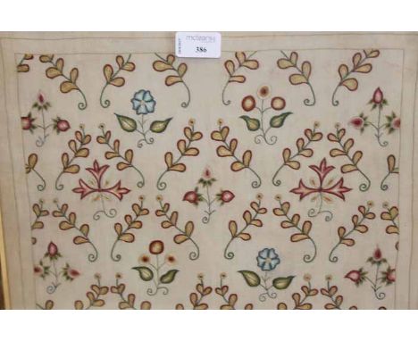FLORAL FRAMED TAPESTRY