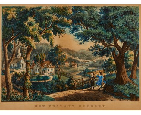 Frances "Fanny" Flora Bond Palmer (American/British, 1812-1876) for Currier and Ives, United States. Lithograph titled "New E