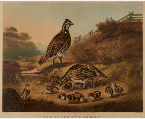 Arthur Fitzwilliam Tait (American/British, 1819-1905) for Currier and Ives, United States. Color lithograph titled "Cares of 