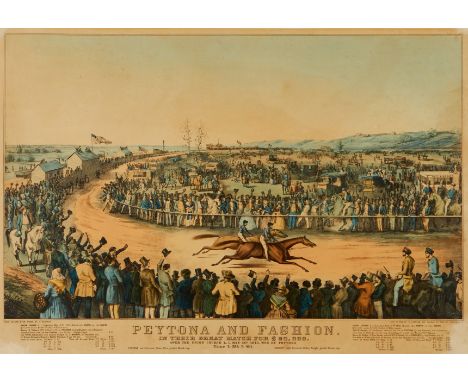 Charles Severin (American, 19th c.) for Nathaniel Currier, United States. Color lithograph titled "Peytona and Fashion: In Th