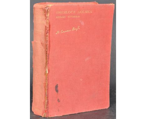 Arthur Conan Doyle – Short Stories Sherlock Holmes First Edition book 1928 in redboards. Signs of wear.