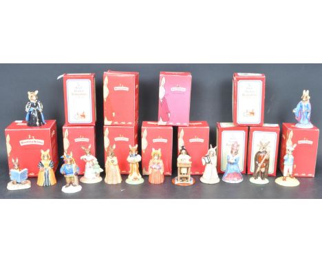 A large collection of vintage 20th century Royal Doulton Bunnykins figure Queen Guinevere, Sands of Time, William Reading Wit