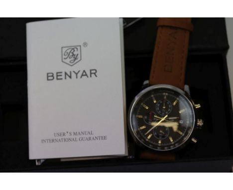 Benyar Chronograph Men's watch with original box and paperwork