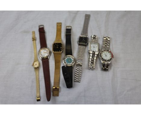 Vintage quartz watches comprising Casio, Geneva,Citron, Constant, Avia and Sekonda  